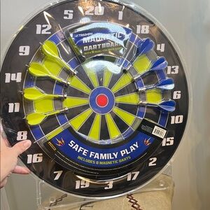 Triumph Blue and Yellow Magnetic Dartboard Set